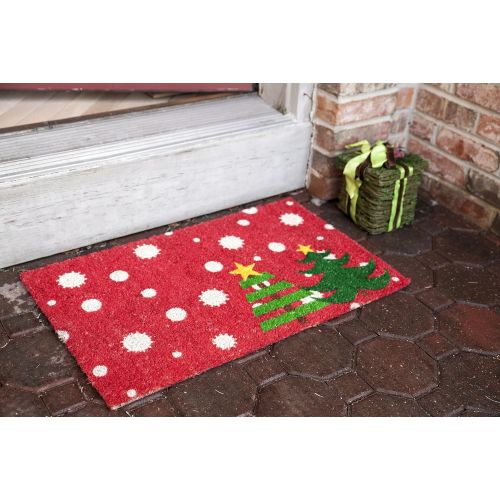  Entryways Christmas Trees, Coir with PVC Backing Doormat 17 x 28 x .5