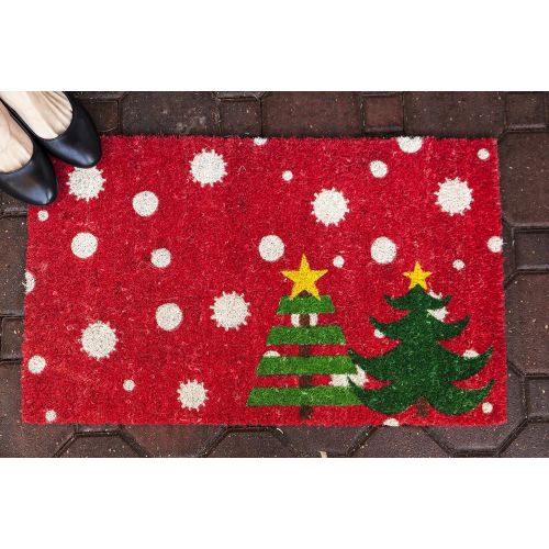  Entryways Christmas Trees, Coir with PVC Backing Doormat 17 x 28 x .5