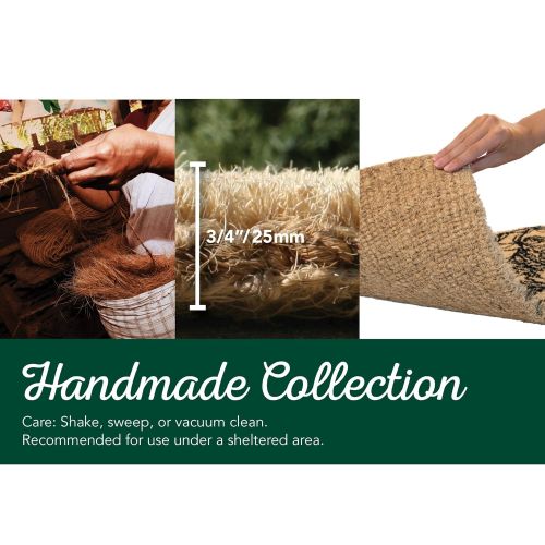  Entryways Americana Handmade, Hand-Stenciled, All-Natural Coconut Fiber Coir Doormat, 18” X 30” X .75”