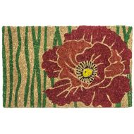 Entryways Bloom, Hand-Stenciled, All-Natural Coconut Fiber Coir Doormat 18 X 30 x .75