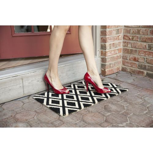  Entryways Rhombi,Coir with PVC Backing Doormat 17 X 28 X .5