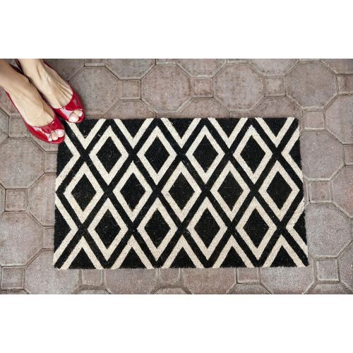  Entryways Rhombi,Coir with PVC Backing Doormat 17 X 28 X .5