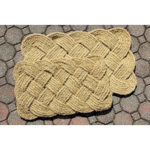  Entryways Knot-Ical , Hand-Stenciled, All-Natural Coconut Fiber Coir Doormat 24 X 36 x .75
