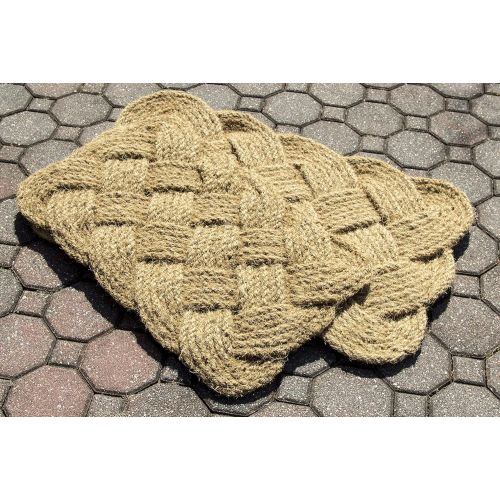  Entryways Knot-Ical , Hand-Stenciled, All-Natural Coconut Fiber Coir Doormat 24 X 36 x .75