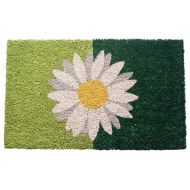 Entryways One Daisy on Green,Coir with PVC Backing Doormat 17 X 28 X .5