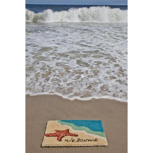  Entryways Starfish Welcome Hand Made Coir Doormat 18 x 30