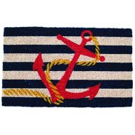 Entryways Hand Woven Anchor Coconut Fiber Doormat, 18 x 30