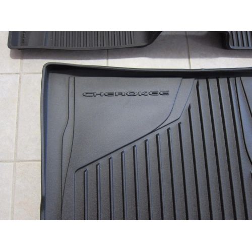  Envelope Mopar Jeep Cherokee All Weather Black Slush Mats and Cargo Tray OEM