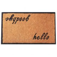 Envelor Home and Garden Handwoven, Extra Thick Doormat, Outdoor Rugs Durable Coir, Outdoor Doormat, Welcome Mat Entryway Door Mat For Patio, Coir Doormat (18 x 30, Hello GoodBye)