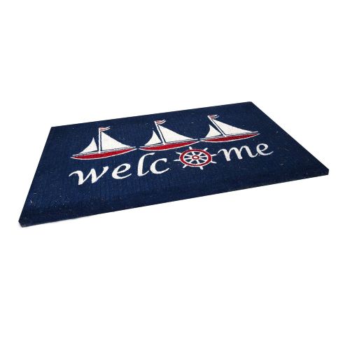  Envelor Home and Garden Handwoven, Nautical Coastal Extra Thick Doormat, Coir Outdoor Rugs Outdoor Doormat, Welcome Mat Entryway Door Mat For Patio, Coir Doormat (30 x 48, Nautical