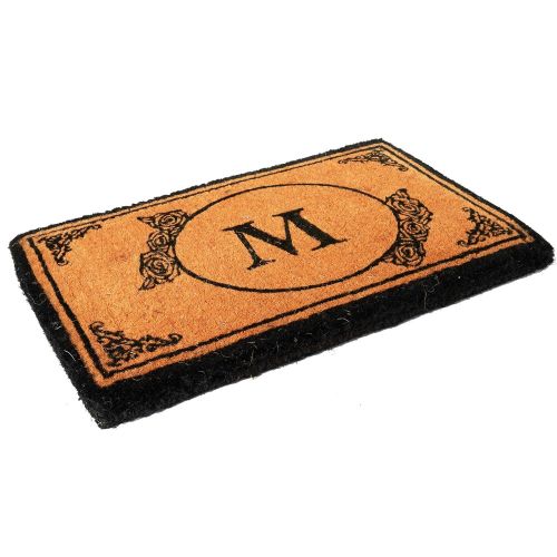  Envelor Home and Garden Handwoven, Customized Monogram Extra Thick Doormat, Outdoor Rugs Durable Coir, Outdoor Doormat, Welcome Mat Entryway Door Mat For Patio, Coir Doormat (24 x