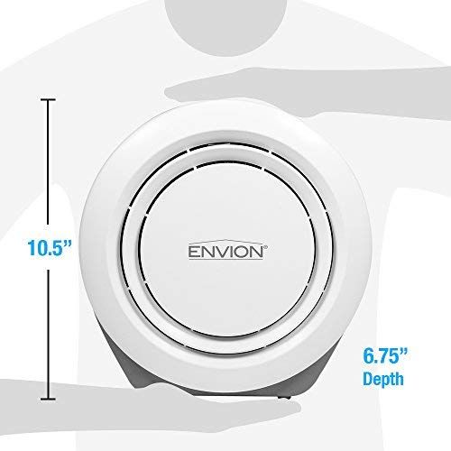  Envion EA150 3-in-1 Compact Air Purifier with True HEPA Filter, Removes Odors, Smoke, Dust, Mold, Pet Dander Eliminator for Allergies and Smokers