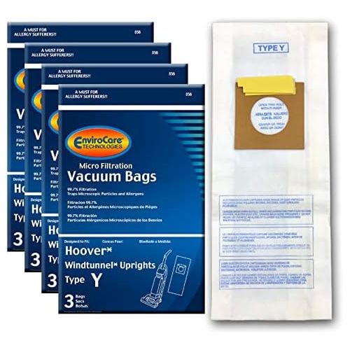  EnviroCare Replacement Micro Filtration Vacuum Cleaner Dust Bags made to fit Hoover Windtunnel Upright Type Y 12 pack