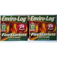 NEW Enviro-Log Environment Friendly Firestarters 2 PACK (48 firestarters) for Fireplace Wood Stove Fire Pit