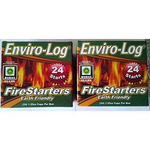  NEW Enviro-Log Environment Friendly Firestarters 2 PACK (48 firestarters) for Fireplace Wood Stove Fire Pit