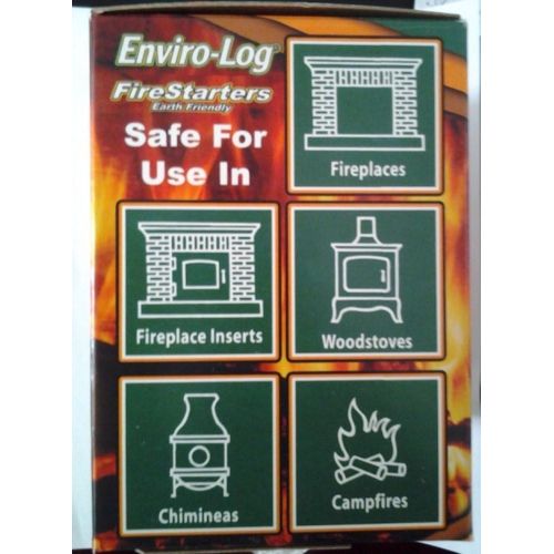  NEW Enviro-Log Environment Friendly Firestarters 2 PACK (48 firestarters) for Fireplace Wood Stove Fire Pit