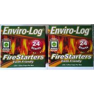 NEW Enviro Log Environment Friendly Firestarters 2 PACK (48 firestarters) for Fireplace Wood Stove Fire Pit