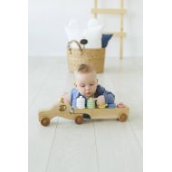 /EnzoToys Wooden car toy, wooden toy truck, learning toy, baby learning toy, wooden car, toy car, Montessori toy, baby toy, baby shower gift, wood car