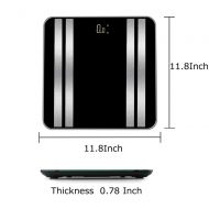 Eoeth Bluetooth Body Fat Scale - Large Backlit LED Display,Smart Scale Bathroom Weight Scale Unlimited Users Auto Recognition Body Composition Analyzer for Fat BMI BMR Muscle Mass,