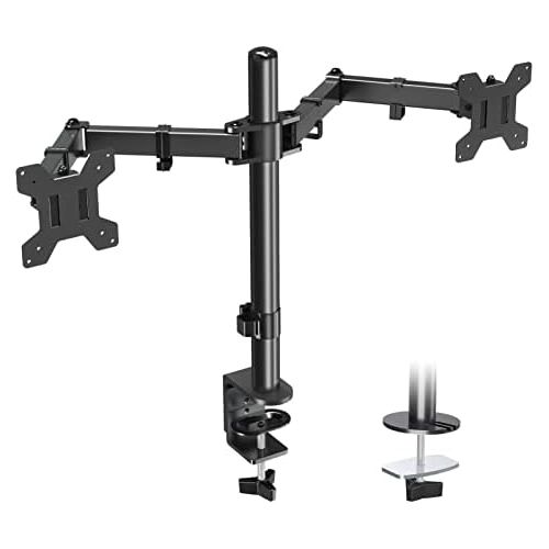  [아마존베스트]Eono by Amazon - Monitor Holder, Monitor Stand, Fully Movable, Monitor Arm Table Mount for Monitors, Screens up to 27 Inches, Monitor Holder with Ergonomic Attachment