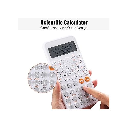  EooCoo 2-Line Standard Scientific Calculator, Cute Desk Accessories, Portable and Cute School Office Supplies, Suitable for Primary School to College Student Use