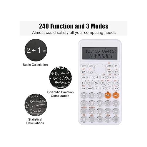  EooCoo 2-Line Standard Scientific Calculator, Cute Desk Accessories, Portable and Cute School Office Supplies, Suitable for Primary School to College Student Use