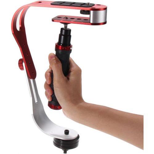  eoocvt Pro Handheld Steadycam Video Stabilizer Handle Grip Steady Support for Canon Nikon Sony Camera Cam Camcorder DV DSLR - Rubber Handle