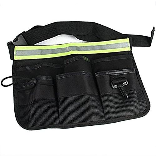  eoocvt Waterproof 600D Oxford Tool Belt Waists Utility Pockets Apron with Adjustable Waist Strap - Black