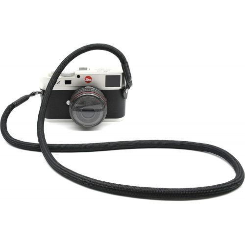  Eorefo Camera Strap Vintage 100cm Nylon Climbing Rope Camera Neck Shoulder Strap for Micro Single and DSLR Camera.(Black)