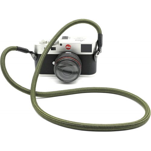  Eorefo Camera Strap Vintage 100cm Nylon Climbing Rope Camera Neck Shoulder Strap for Micro Single and DSLR Camera.(Army Green)