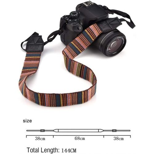  Eorefo Camera Strap Women Camera Neck Strap Shoulder Belt Strap for Compact Digital Camera, Mirrorless Camera, Small DSLR Camera, Instant Camera.(Multi)