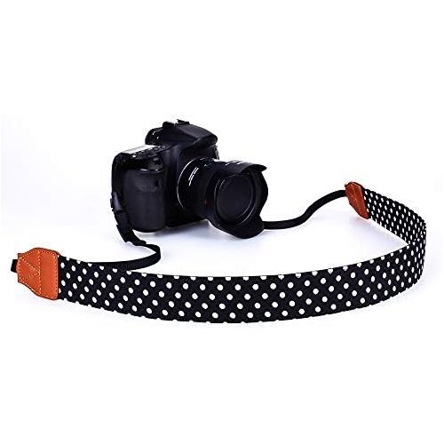  [아마존베스트]Eorefo Camera Strap Vintage Universal Shoulder Neck Belt Strap for All DSLR Camera Nikon Canon Sony Olympus Samsung Pentax Fujifilm,Black.