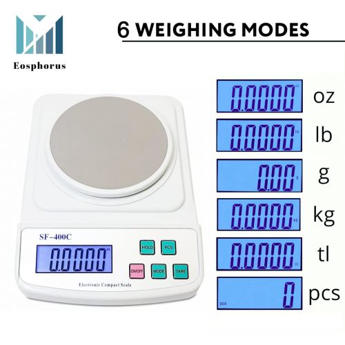  [아마존베스트]Eosphorus 600 g (21 oz) / 0.01 g Digital LCD Analytical Balance Laboratory School Scale with USB AC/DC Adapter