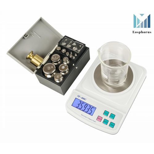  [아마존베스트]Eosphorus 600 g (21 oz) / 0.01 g Digital LCD Analytical Balance Laboratory School Scale with USB AC/DC Adapter