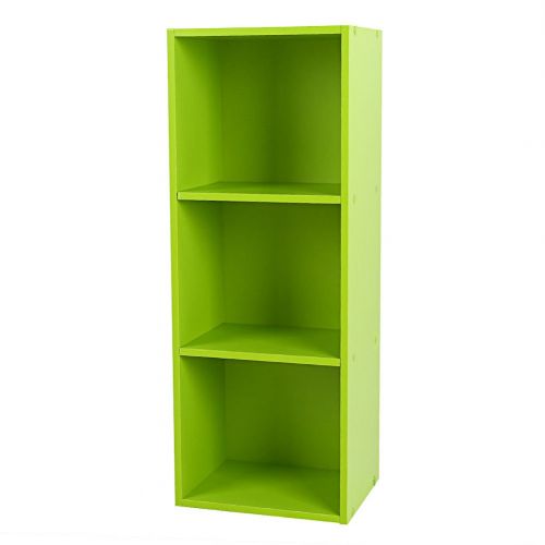  Eosphorus New 3 Shelf Bookcase Storage Bookshelf Wood Home Office | DIY Bookcase Childrens Bookshelf Furniture Wood Storage Shelving Book | Green