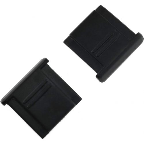  E-outstanding Hot Shoe Cover 2PCS Black Universal Camera Hot Shoe Cap Protector BS-1