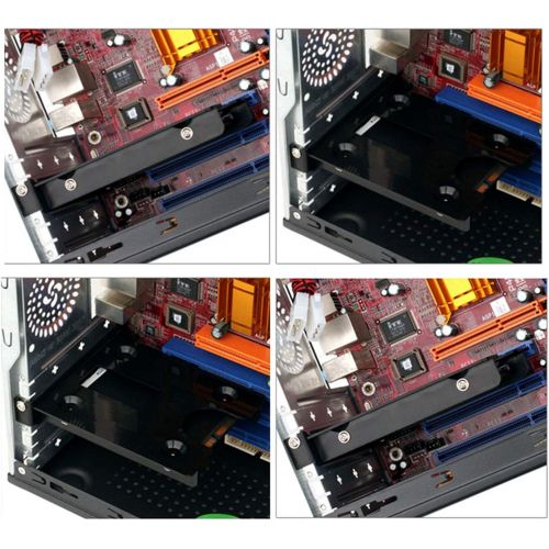  E-outstanding 2.5Inch Rear Panel Frame HDD/SSD Bracket Internal PCI Slot Expansion Rear Bracket Tray Caddy Carrier Hard Drive Enclosure Rack