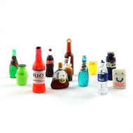E-outstanding Miniature Beverage Bottle 12PCS Mini Bottles of Drink Fruit Wine for Dollhouse Decoration