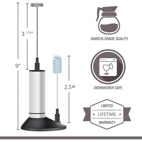  Epare Milchaufschaumer - elektrisches Handgerat - Batteriebetriebener Schneebesenschaumer - Matcha Handmixer