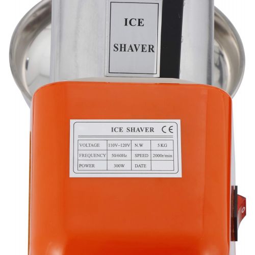  Epetlover 300W Electric Ice Shaver and Snow Cone Maker Ice Shaved Machine Ice Crusher 143 lbs (Orange)