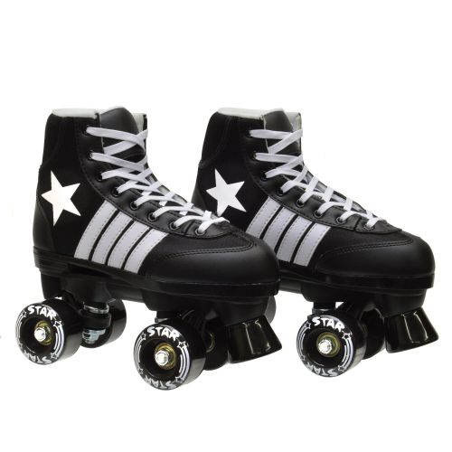  Epic Black Star Quad Indoor  Outdoor Roller Skates by Epic Skates