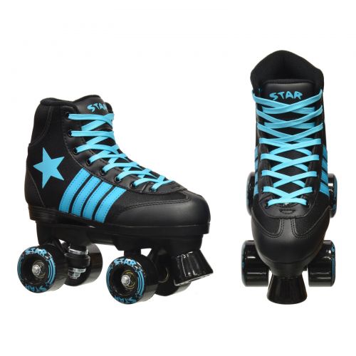  Epic Star Hydra Black and Blue High-Top Quad Roller Skates Package by Epic Skates