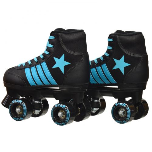  Epic Star Hydra Black and Blue High-Top Quad Roller Skates Package by Epic Skates