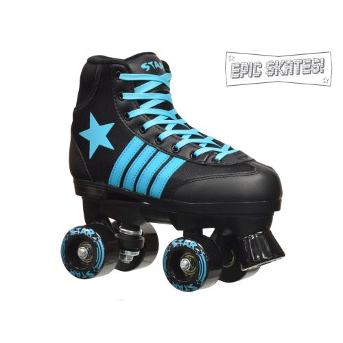  Epic Star Hydra Black and Blue High-Top Quad Roller Skates Package by Epic Skates