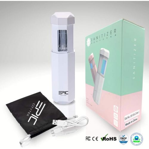  Anlye UV Light Sanitizer Wand Portable UVC Light Disinfection Lamp USB Rechargeable Retractable UV Wand Sanitizer for Home Office Travel Car