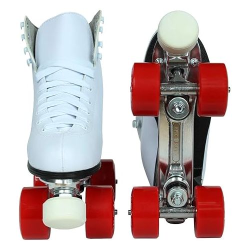  Epic Skates Classic White with Red Wheels Roller Skates