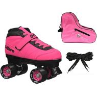 New! 2016 Epic Nitro Turbo Pink Indoor/Outdoor Quad Roller Speed Skates Bundle (Mens 5)