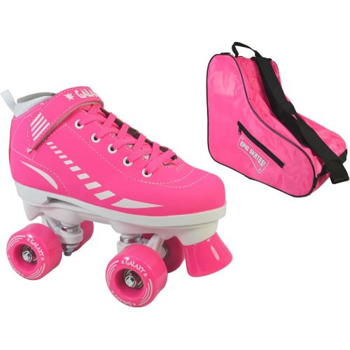  Epic Skates Epic Pink Galaxy Elite Quad Roller Skate 3-Piece Bundle