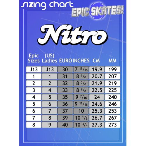  Epic Skates Super Nitro Indoor/Outdoor Quad Speed Roller Skates