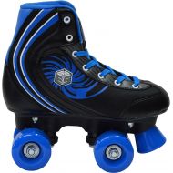 Epic Skates New! Epic Rock Candy Quad Roller Skates w/ 2 Pr. Laces (Black & Blue)